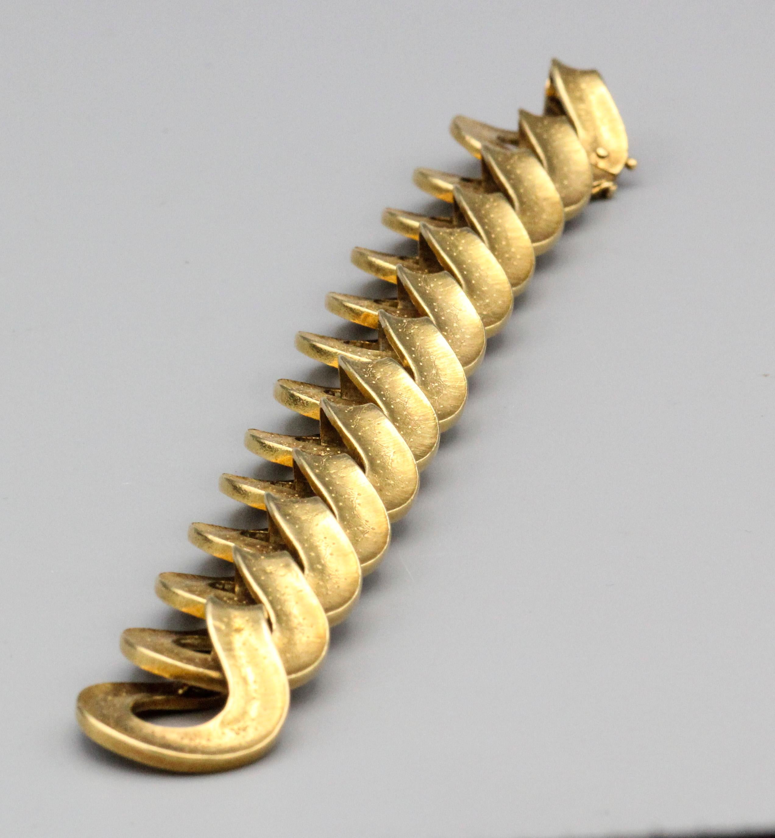 Buccellati Vintage 18 Karat Gold A Link-Armband Damen im Angebot