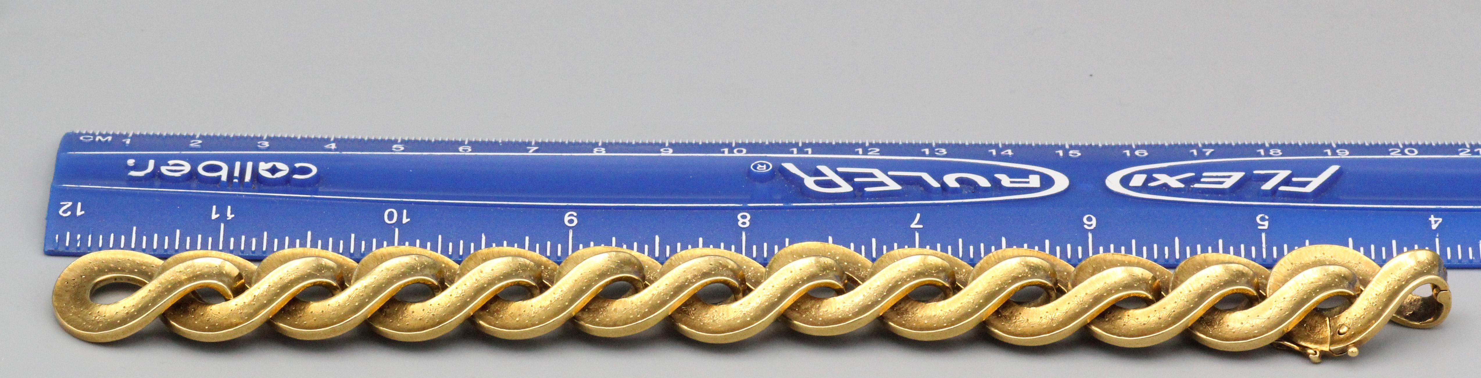Buccellati Vintage 18 Karat Gold Link Bracelet For Sale 1