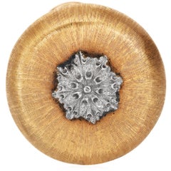 Buccellati  Vintage 18K Gold  Dome Shape Large Button Earrings