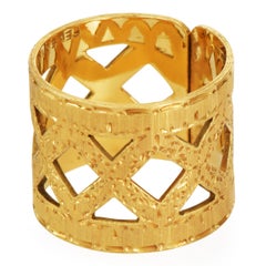 Buccellati Vintage 18K Gold Wide Collectible Openwork Band Ring