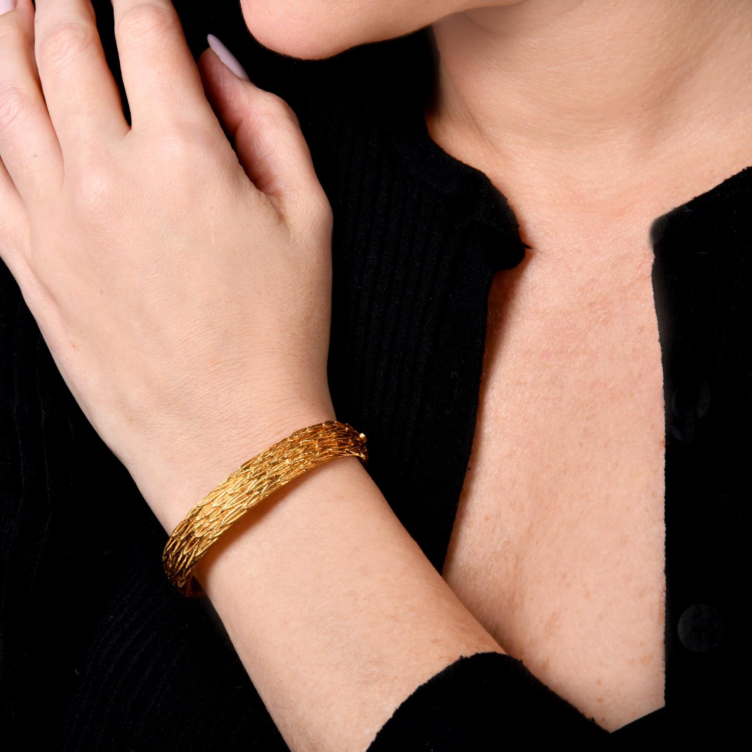 Buccellati Vintage Armreif aus 18 Karat Gelbgold mit Vintage-Armreif (Retro) im Angebot