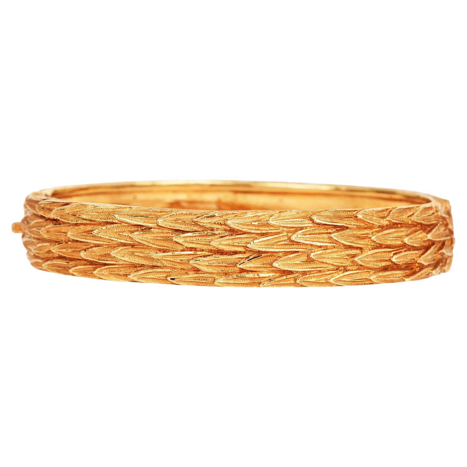  Buccellati Vintage 18K Yellow Gold bangle Bracelet