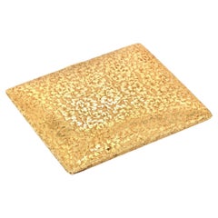 Buccellati Vintage 18k Yellow Gold Floral Textured Compact Gold Wallet Box