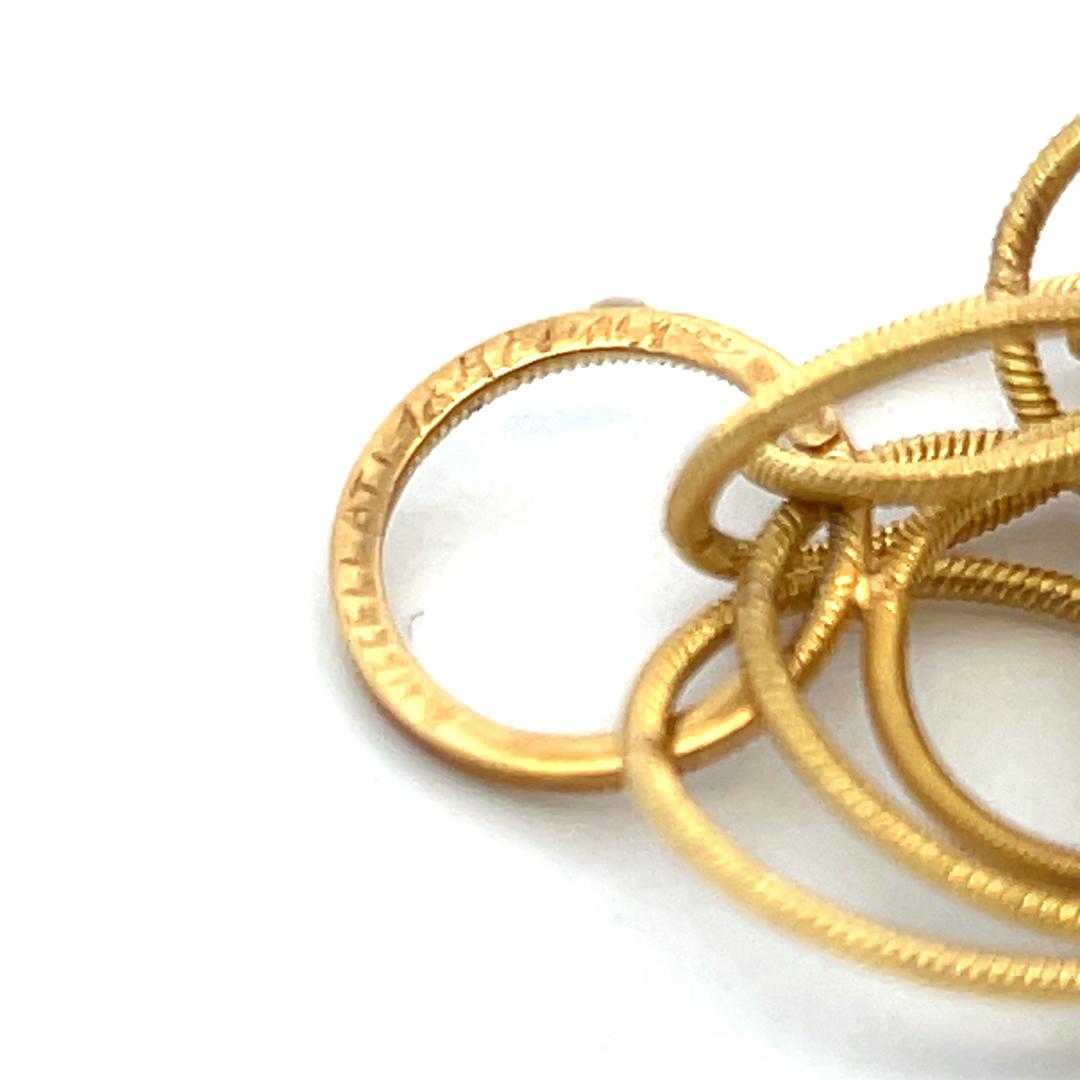 Buccellati Vintage 20,70 Gramm 2 Zoll 18 Karat Gelbgold baumelnden Ohrringe im Angebot 6