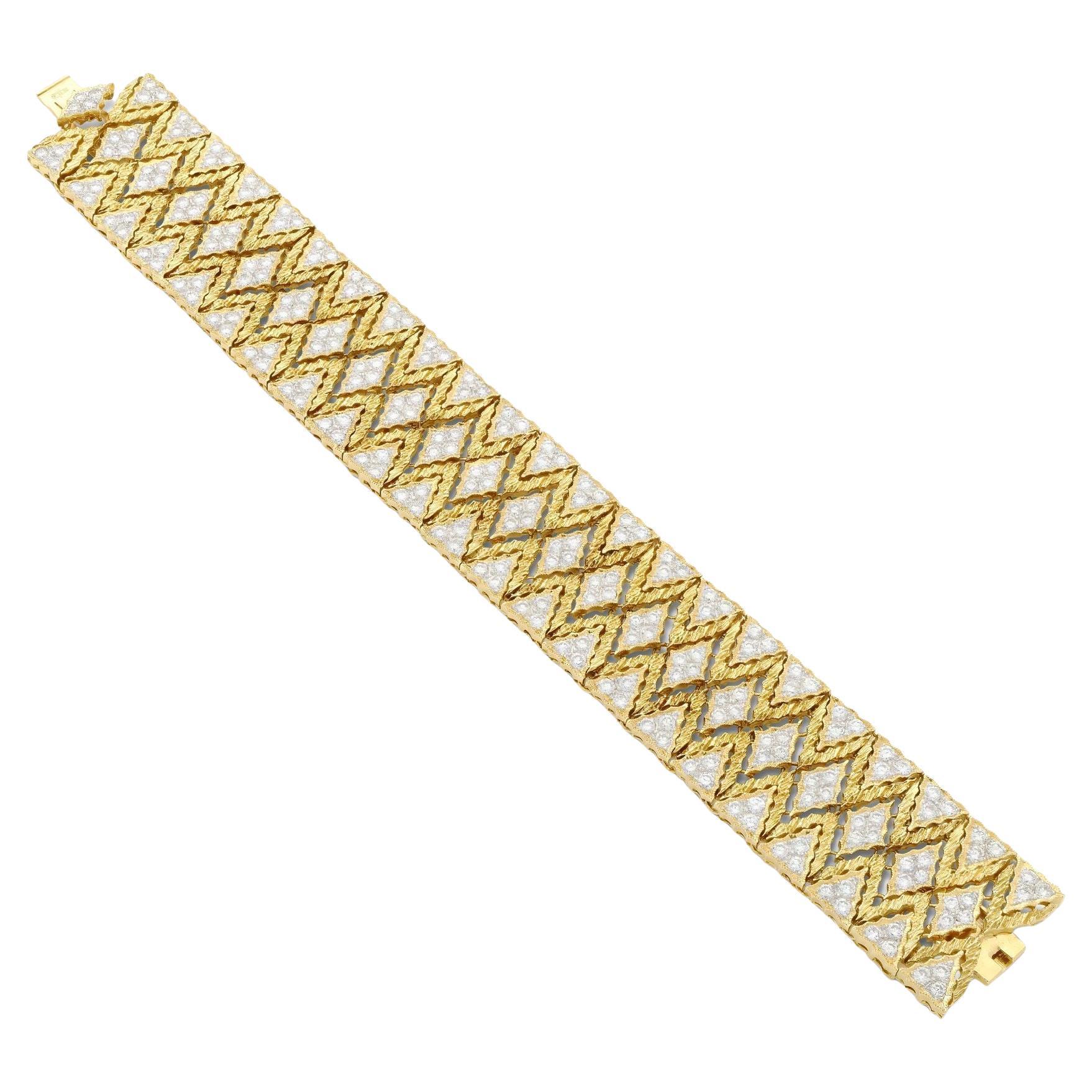 Buccellati Vintage Diamond & 18ct Yellow Gold Bracelet circa 1960