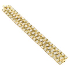Buccellati Vintage Diamant & 18ct Gelbgold Armband um 1960