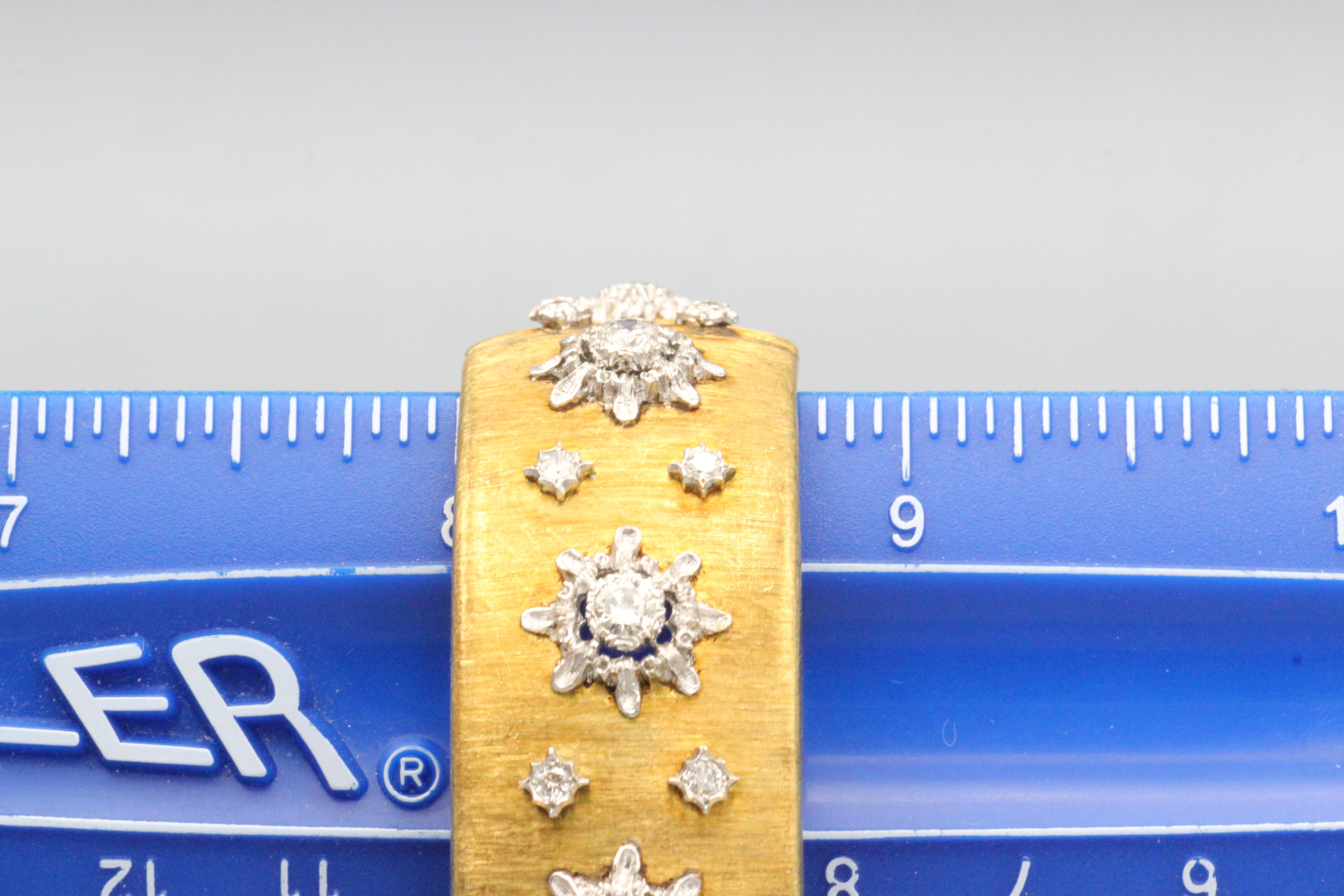 Buccellati, bracelet jonc vintage en or 18 carats et diamants en vente 6