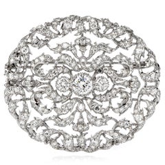 Buccellati Vintage Diamond Platinum Filigree Brooch and Pendant