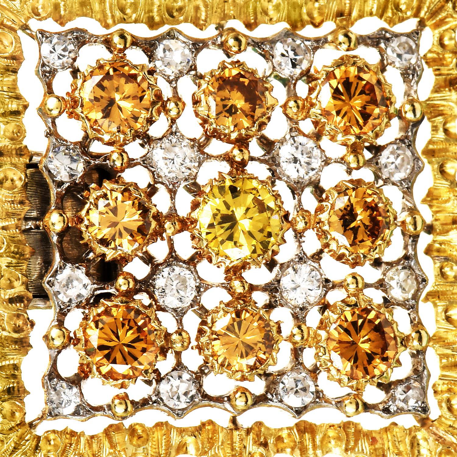 Women's Buccellati Vintage Emerald Diamond 18K Gold Clasp Multi Strand Necklace