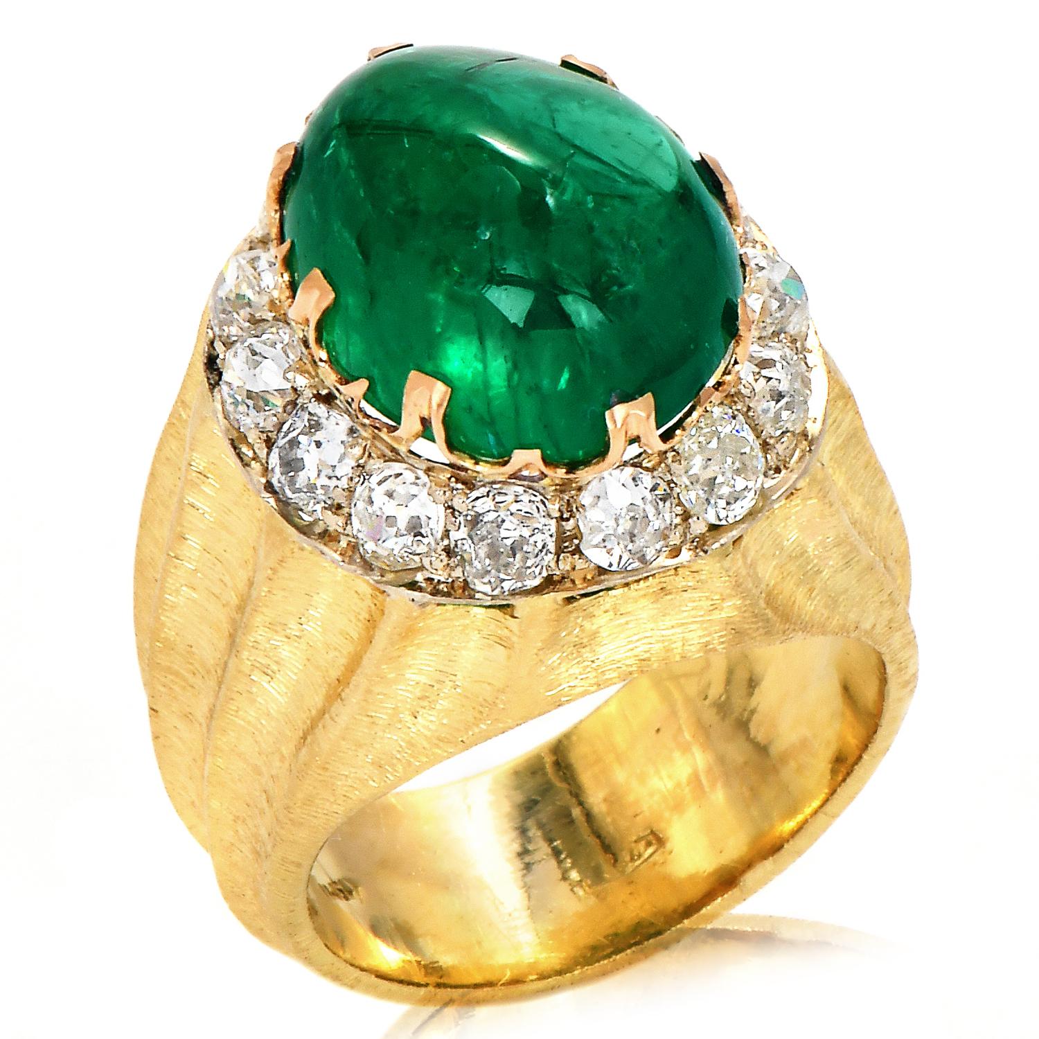 mens vintage emerald ring
