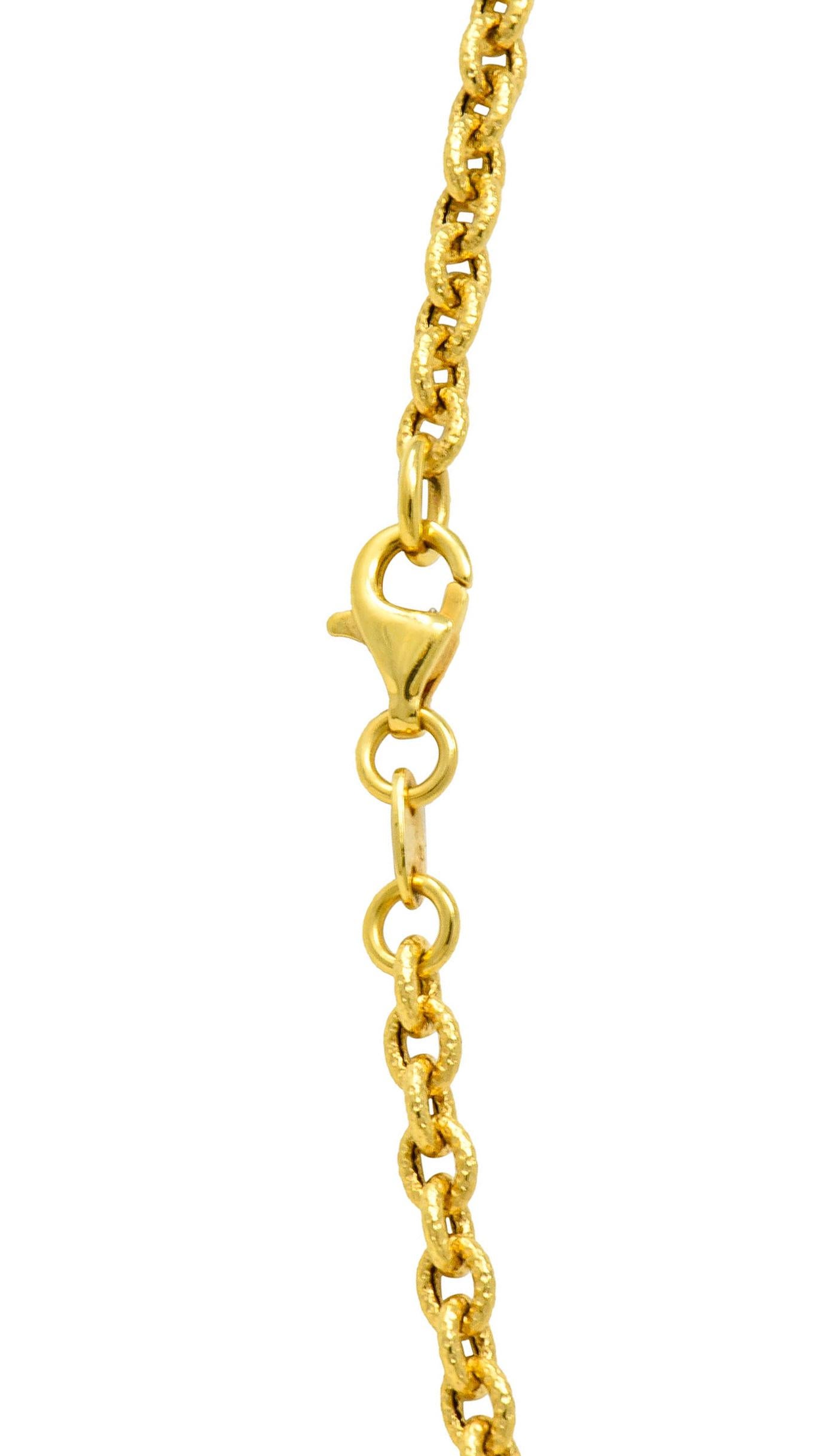 Buccellati Vintage Italian Platinum 18 Karat Gold Cross Pendant Necklace 1