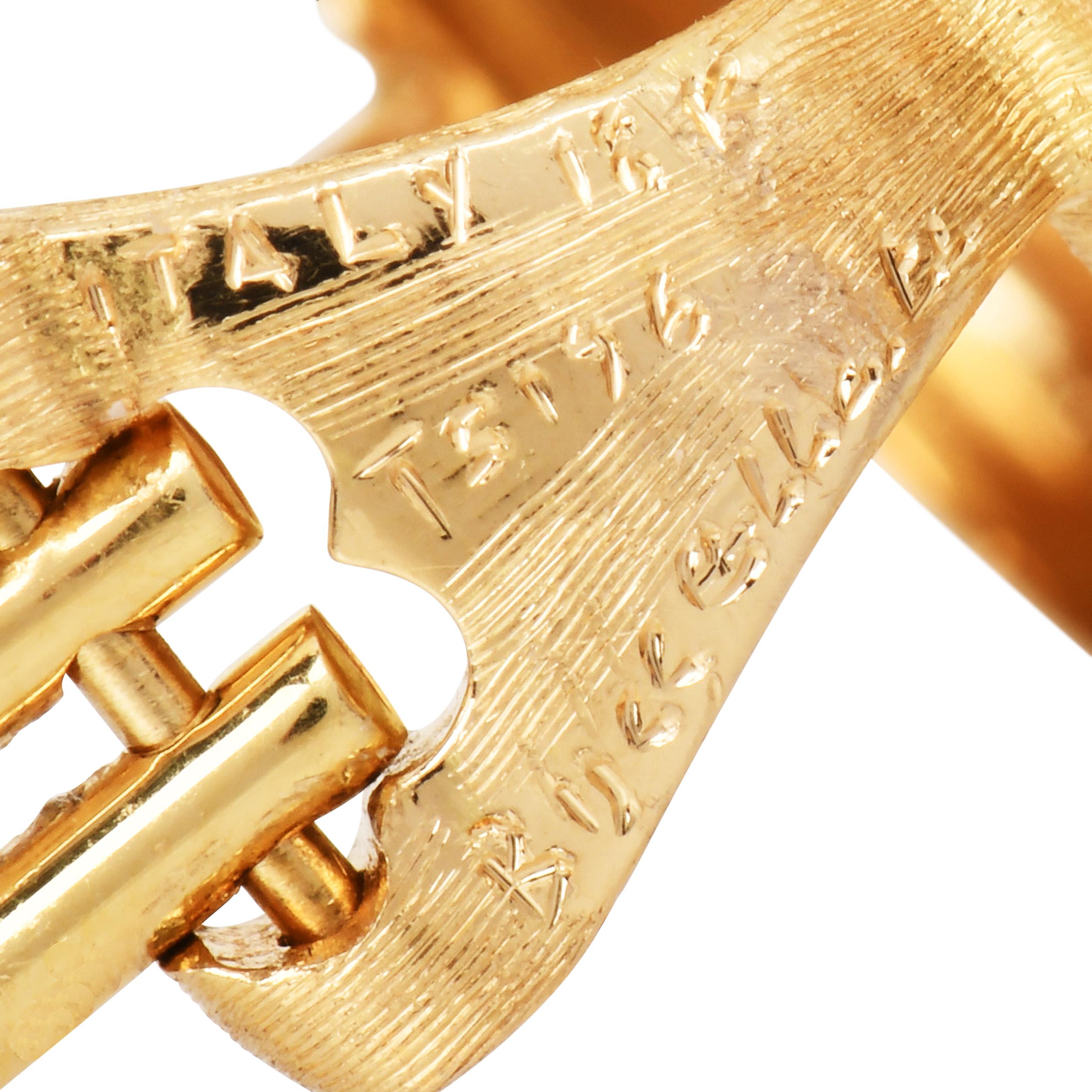 Buccellati Vintage Tansanit Diamant 18K Gold Clip-On Tropfenohrringe im Angebot 2