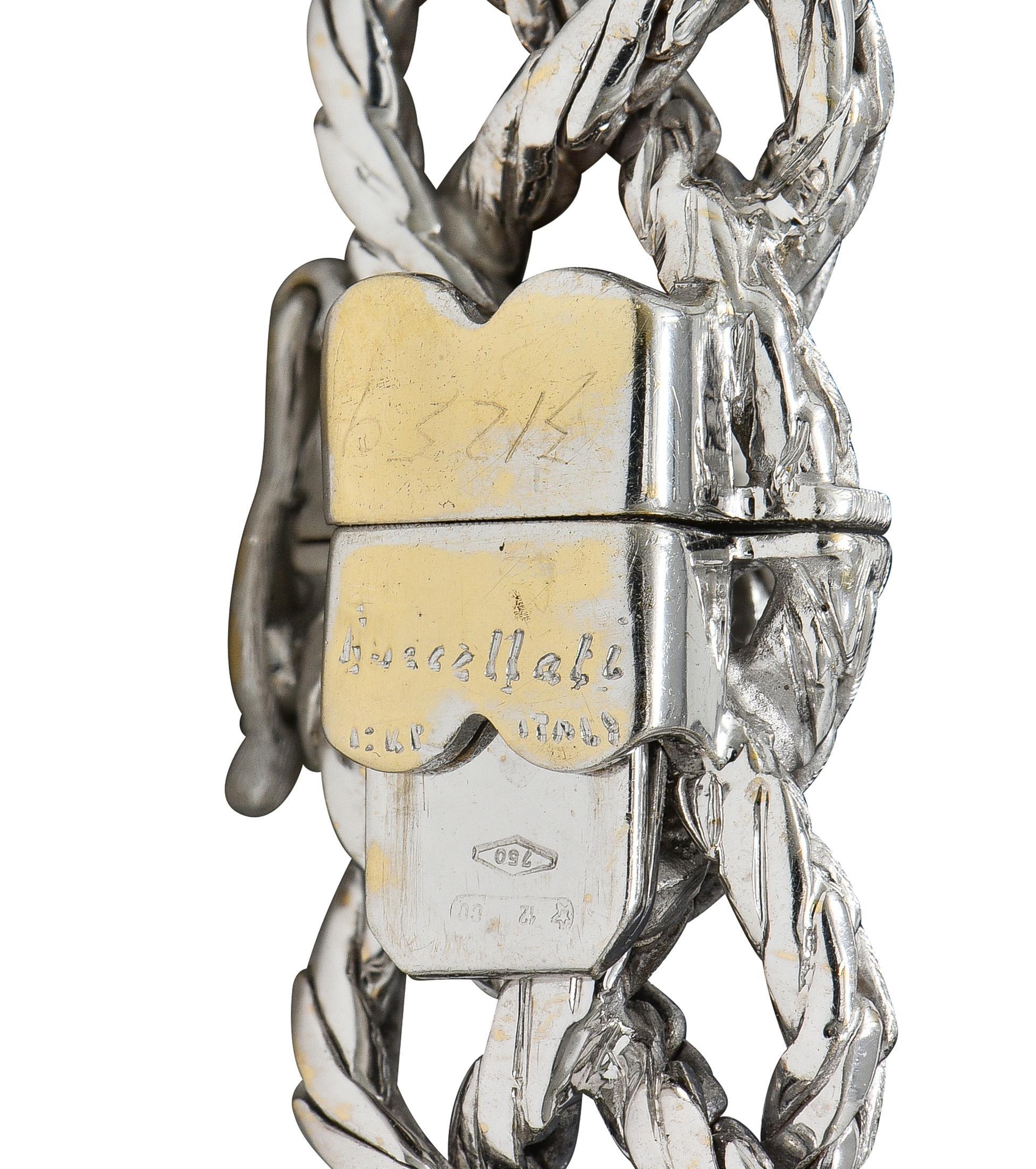 Buccellati Vintage Turmalin Diamant 18 Karat Gold Étoilée Halsband Halskette im Angebot 1