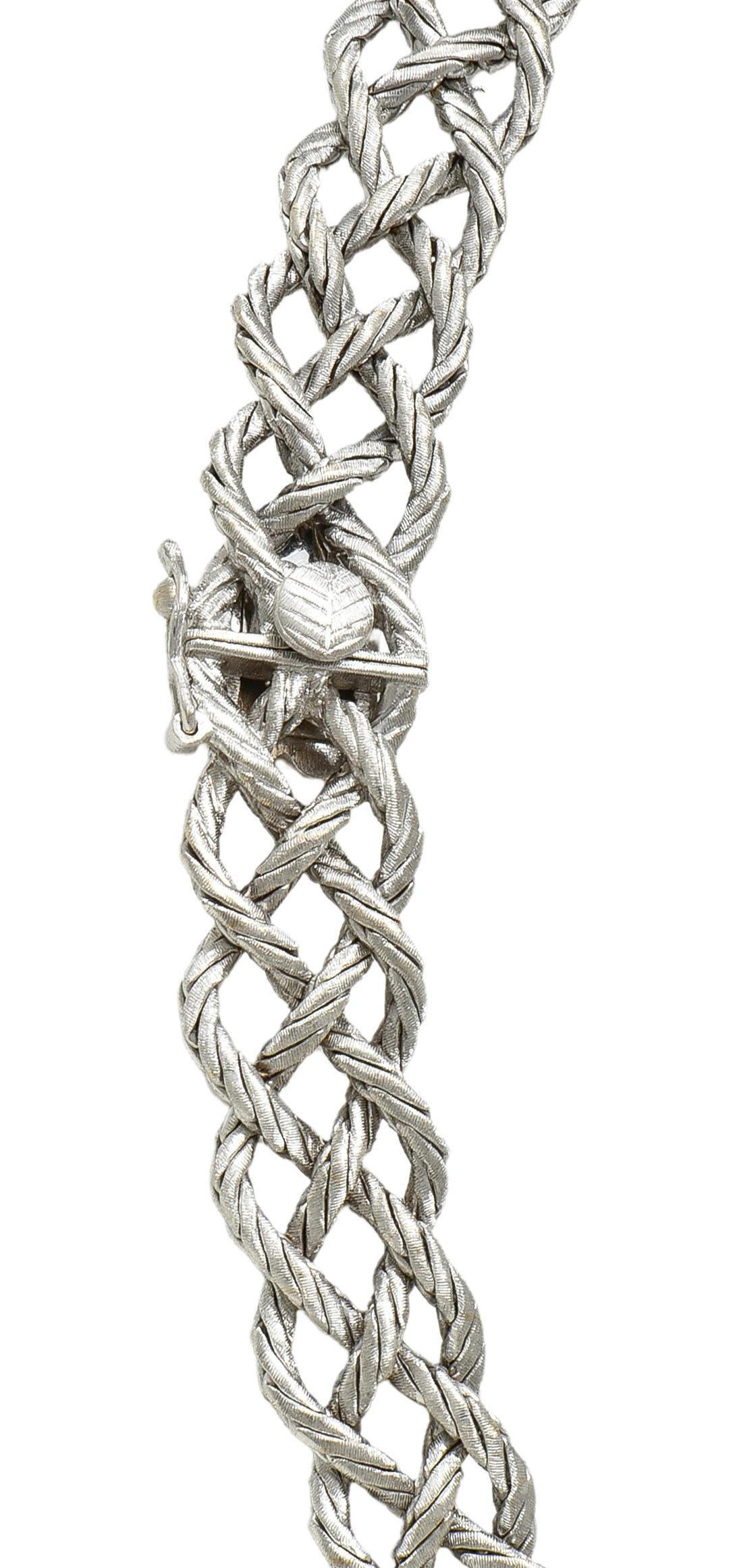 Buccellati Vintage Turmalin Diamant 18 Karat Gold Étoilée Halsband Halskette im Angebot 2