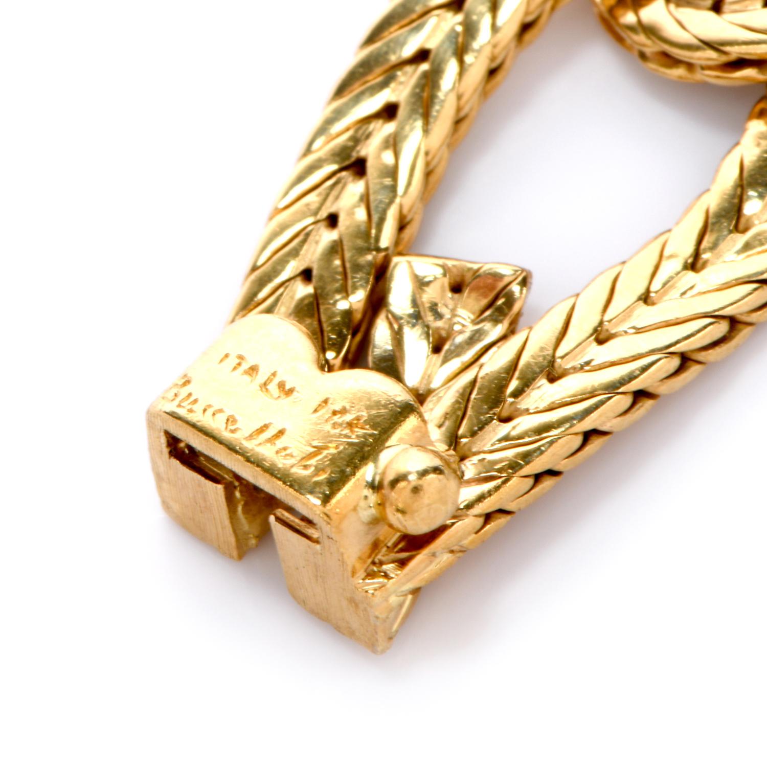 Buccellati Vintage Woven 18 Karat Textured Link Choker Collar Gold Necklace 1