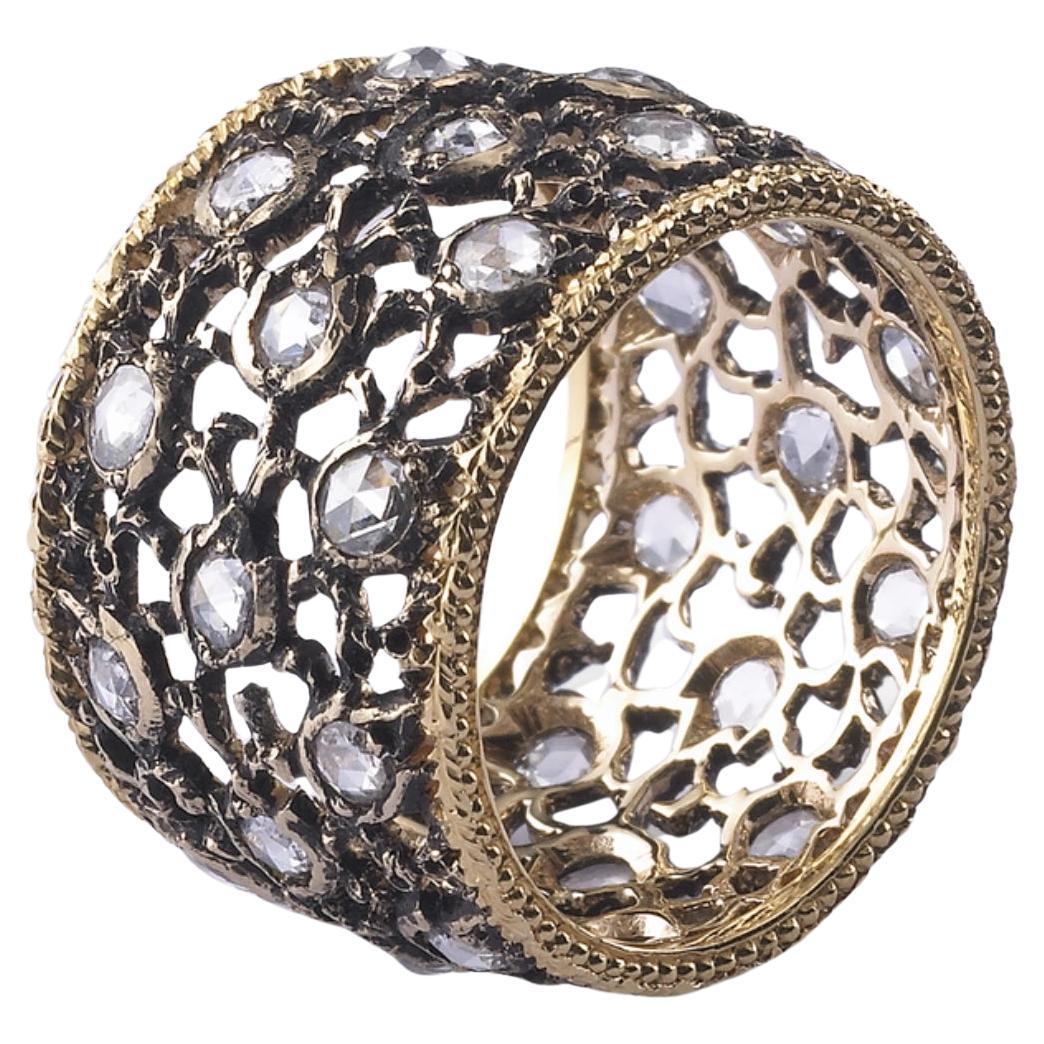 Buccellati White and Yellow Gold Eternelle Band Ring