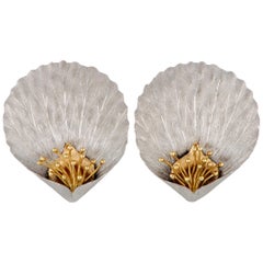 Buccellati White and Yellow Gold Flower Clip-On Earrings