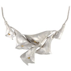 Buccellati White and Yellow Gold Flowers Pendant Necklace