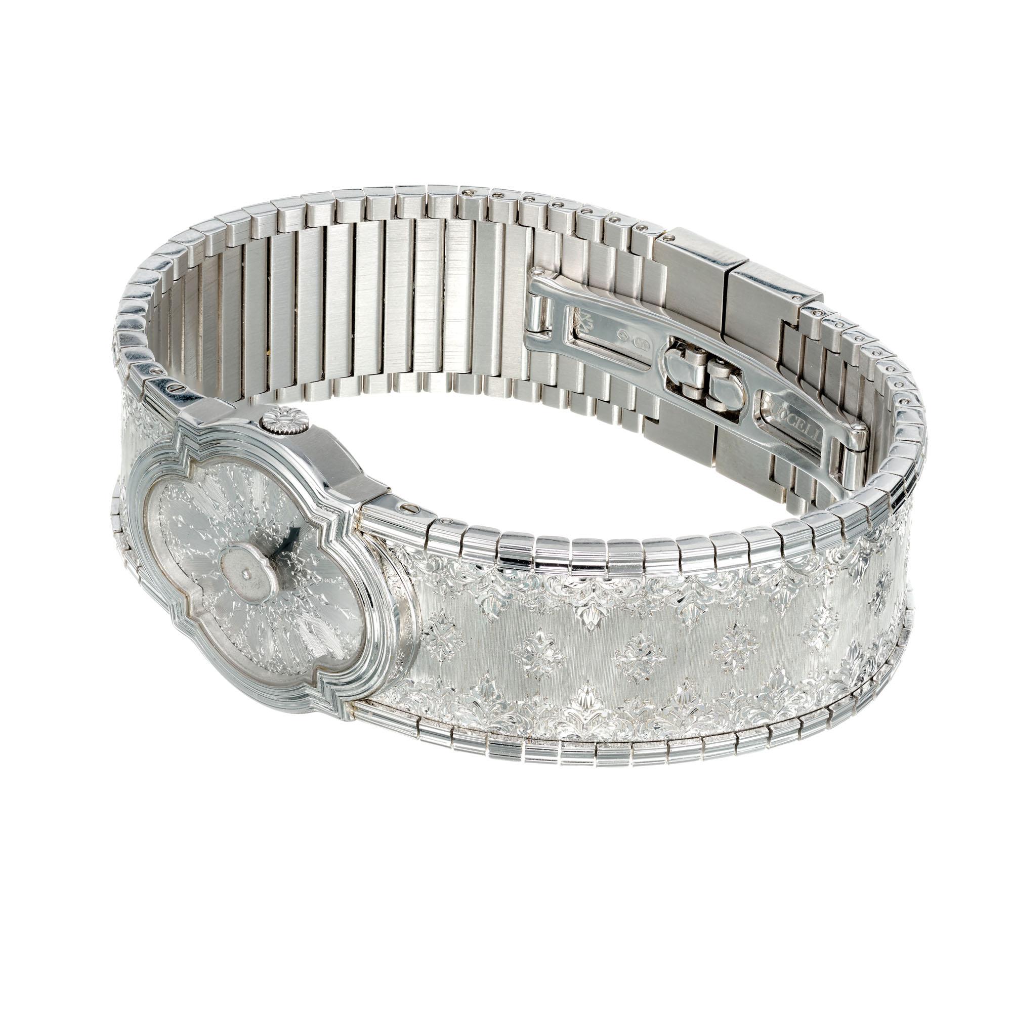Buccellati Montre-bracelet Arischron pour femme en or blanc Pour femmes en vente