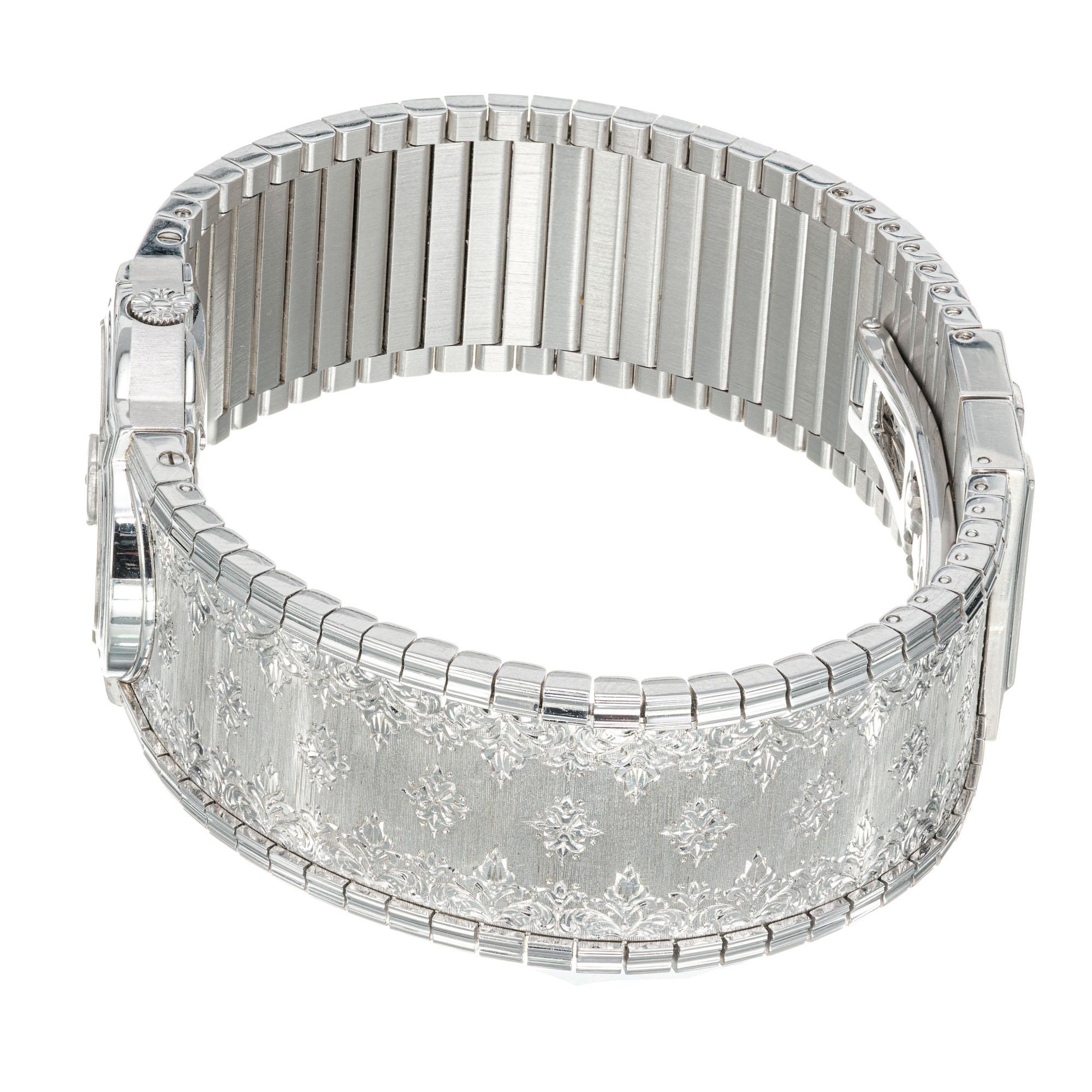 Buccellati Montre-bracelet Arischron pour femme en or blanc en vente 1