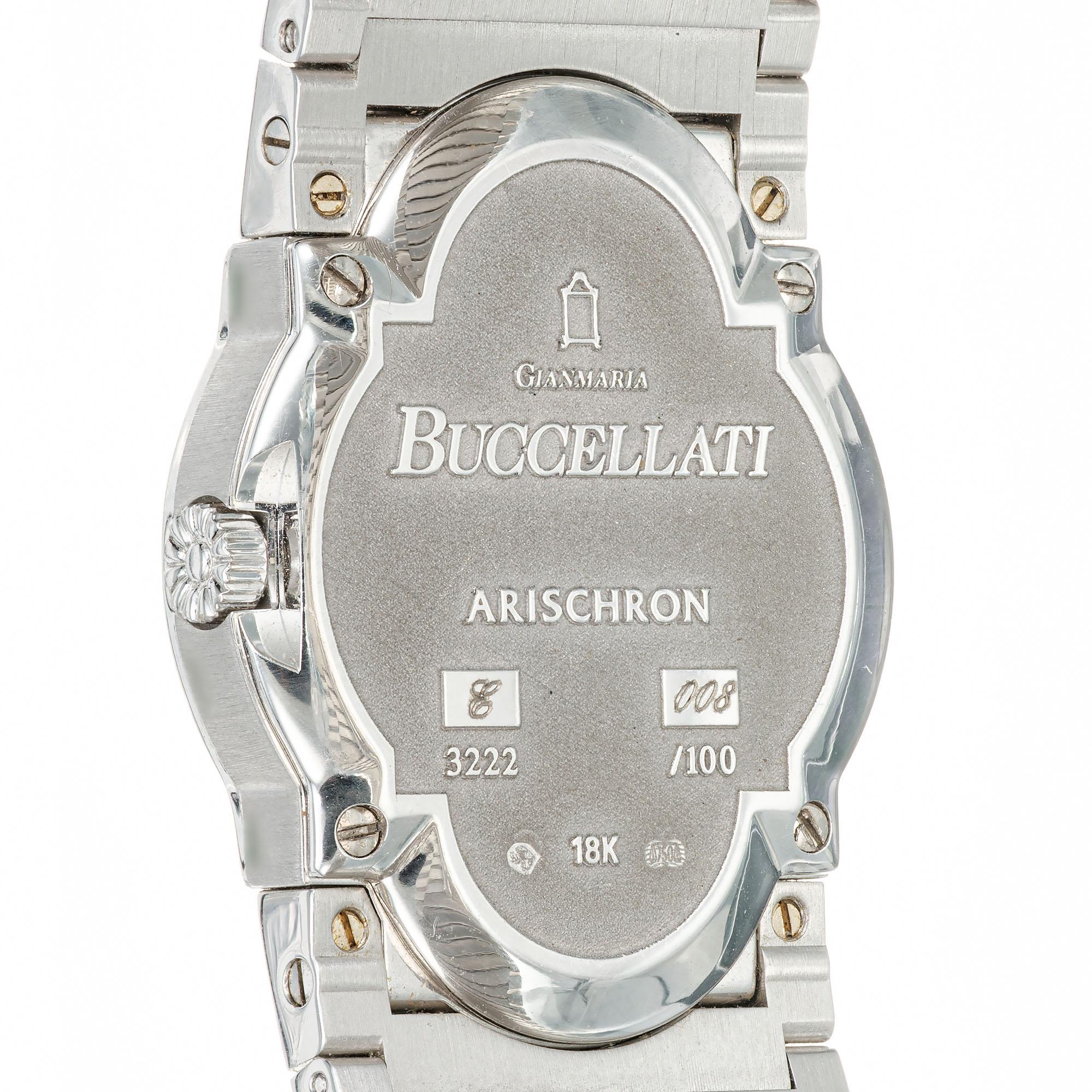 Buccellati Montre-bracelet Arischron pour femme en or blanc en vente 3