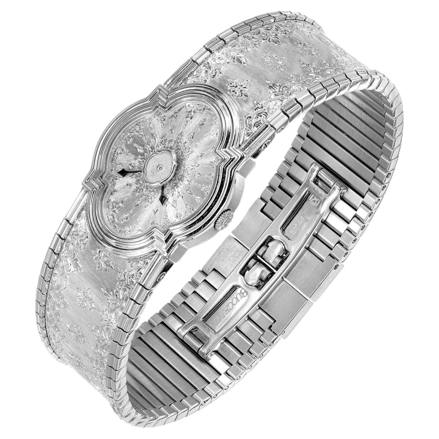 Buccellati Montre-bracelet Arischron pour femme en or blanc en vente