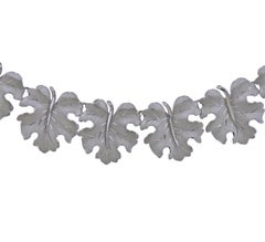 Buccellati White Gold Leaf Motif Necklace