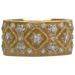 Vintage Buccellati Wide Full Diamond Bracelet 18 Karat 5-6 Carat