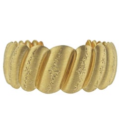 Buccellati Wide Yellow Gold Cuff Bracelet
