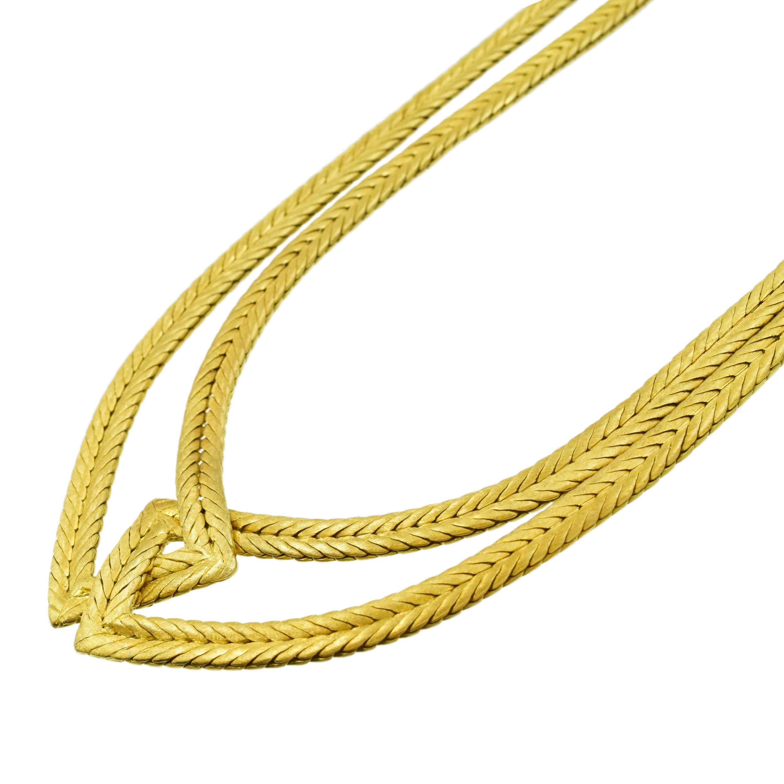 Buccellati Woven Choker Necklace in 18k yellow gold For Sale 1