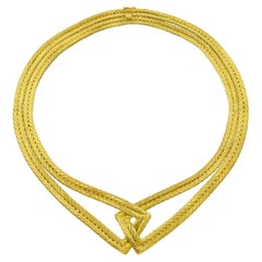 Buccellati Woven Choker Necklace in 18k yellow gold