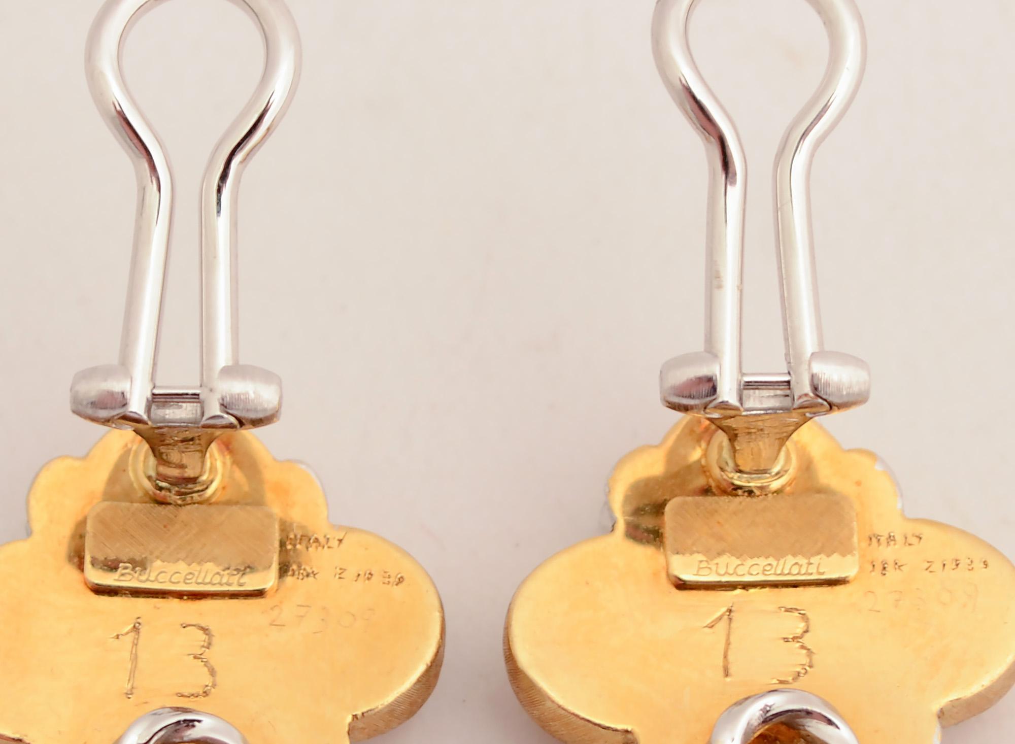 Women's BUCCELLATI Yellow and White Gold Earrings