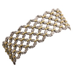 Buccellati Pulsera Tejida Oro Amarillo y Blanco