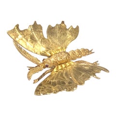 Buccellati Yellow Gold Butterfly Clip Brooch