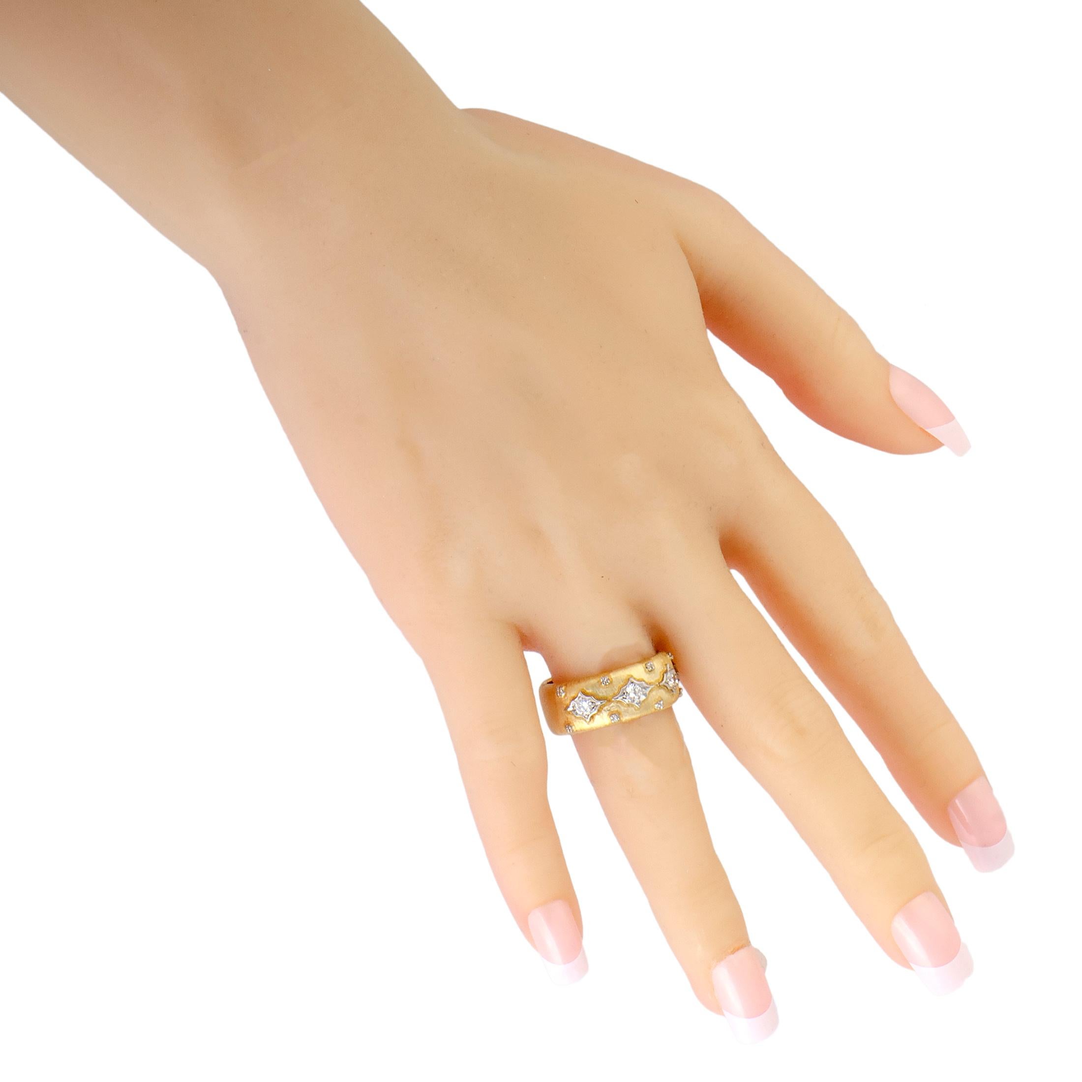 Women's Buccellati Yellow Gold Diamond Band Ring