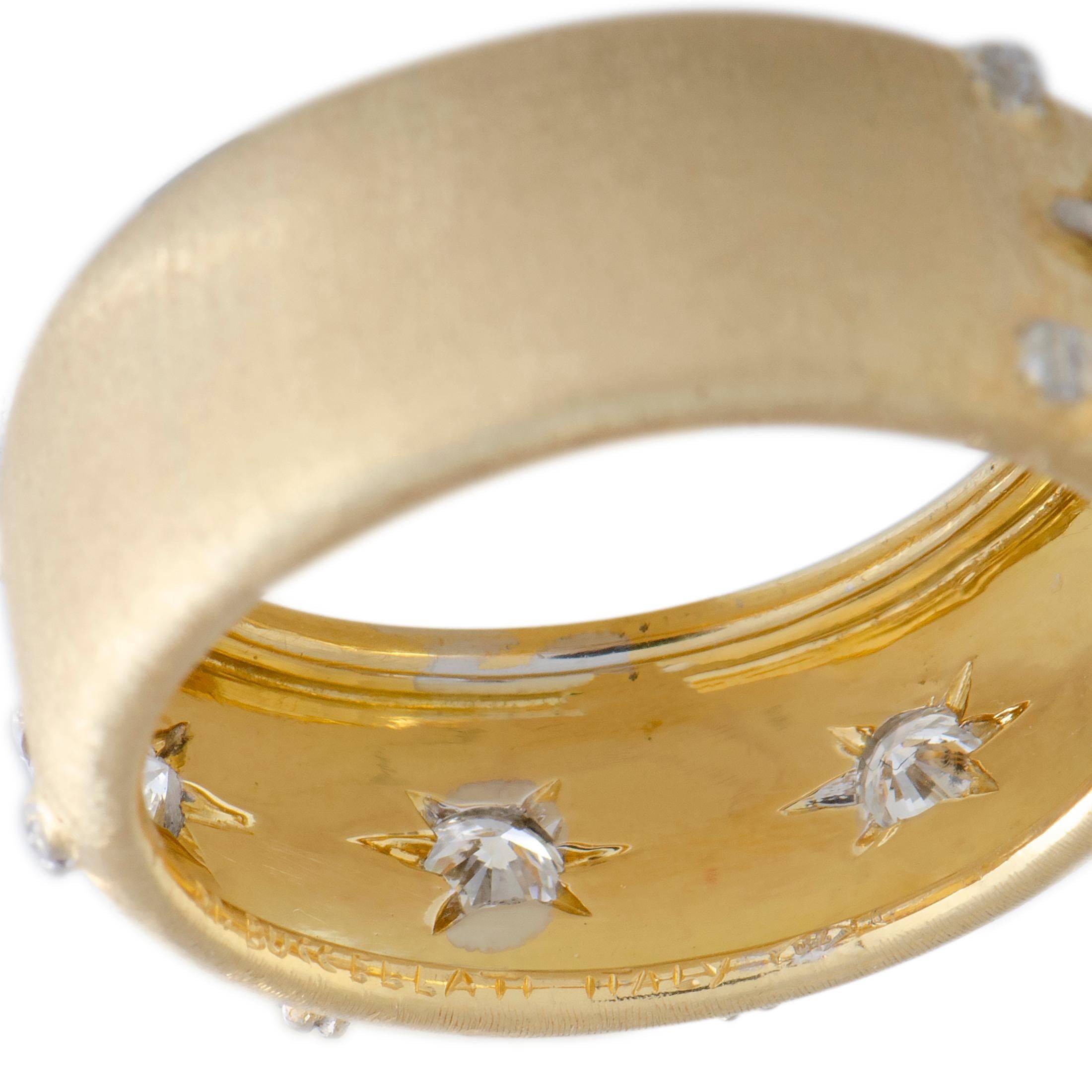 Buccellati Yellow Gold Diamond Band Ring 1