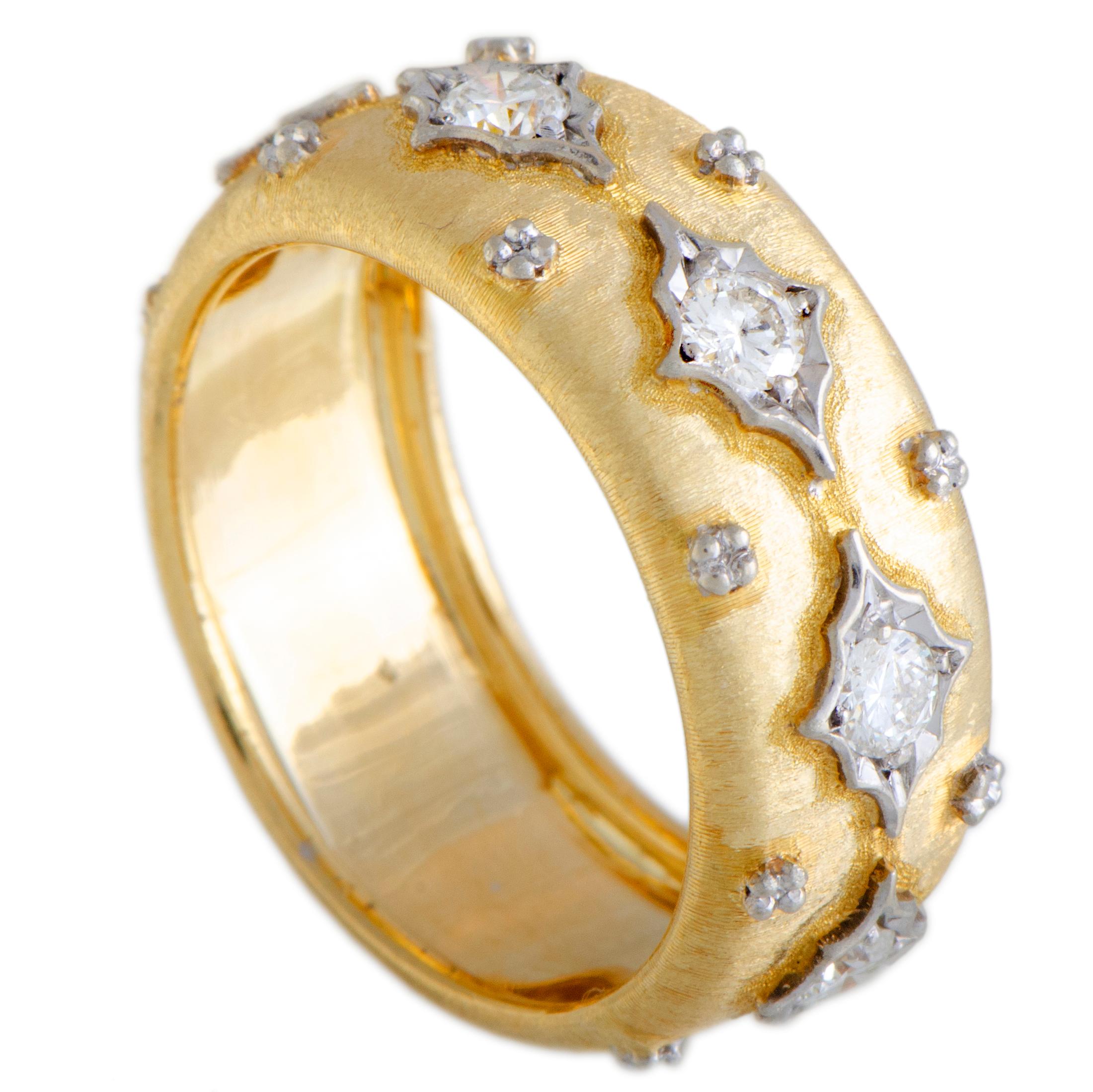 Buccellati Yellow Gold Diamond Band Ring