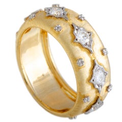 Buccellati Yellow Gold Diamond Band Ring