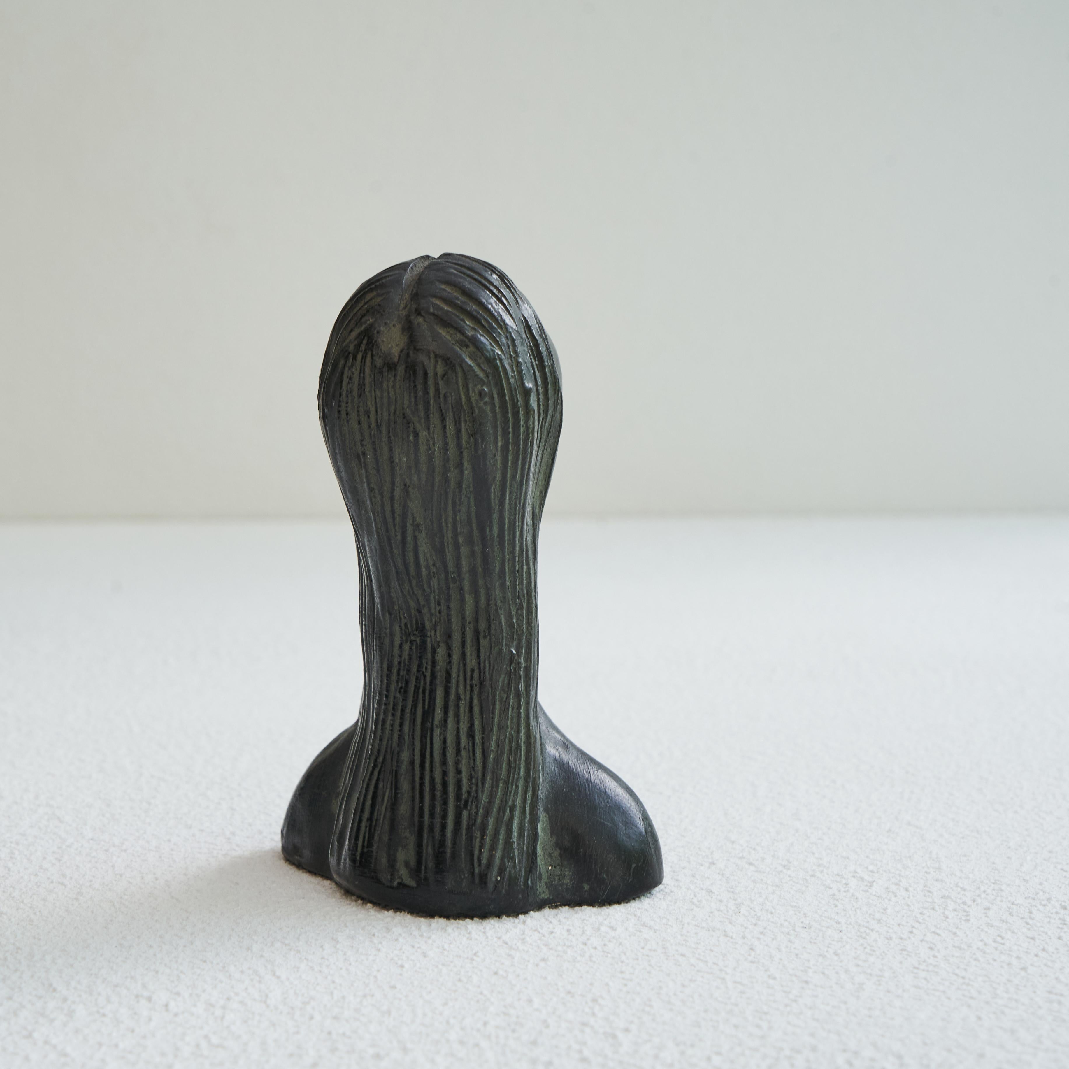 Busto in ceramica 'Bucchero' Italiano, anni '50 In condizioni buone in vendita a Meer, VAN