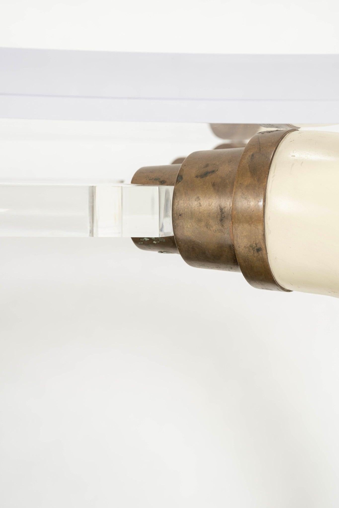 Bucci Lucite Faux Tusk Console Table In Good Condition For Sale In Houston, TX