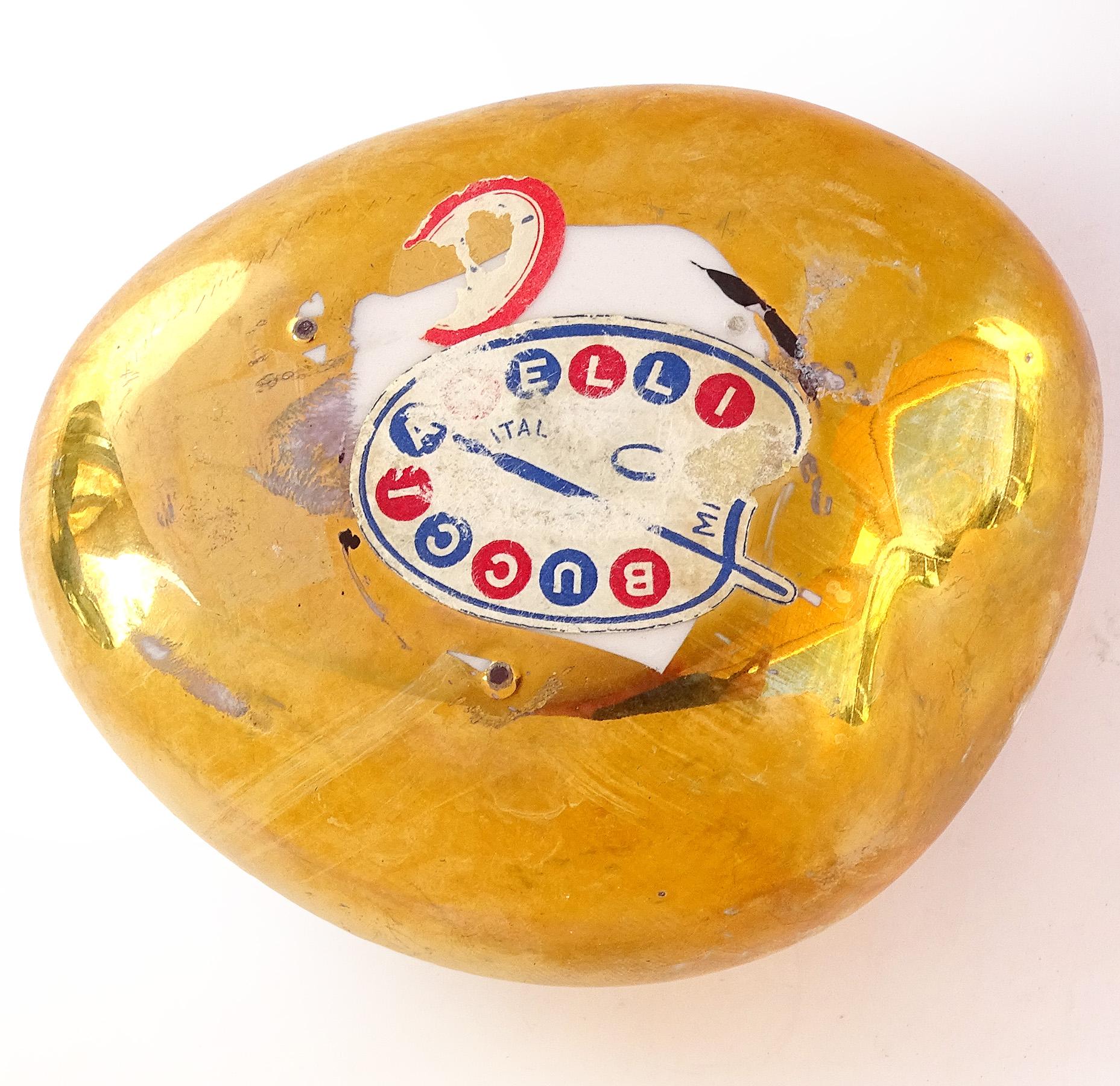 Ceramic Bucciarelli Milano Italy Key Design Porcelain Gold Piero Fornasetti Paperweight