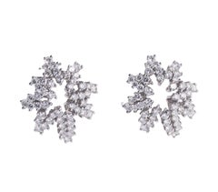 Vintage Bucciari Diamond Platinum Earrings