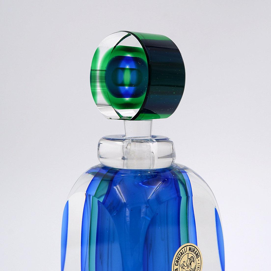 Bottiglia per profumo in vetro di Murano Glass Sommerso di Bucella Cristalli - attribuita a Luigi Onesto in vendita 6