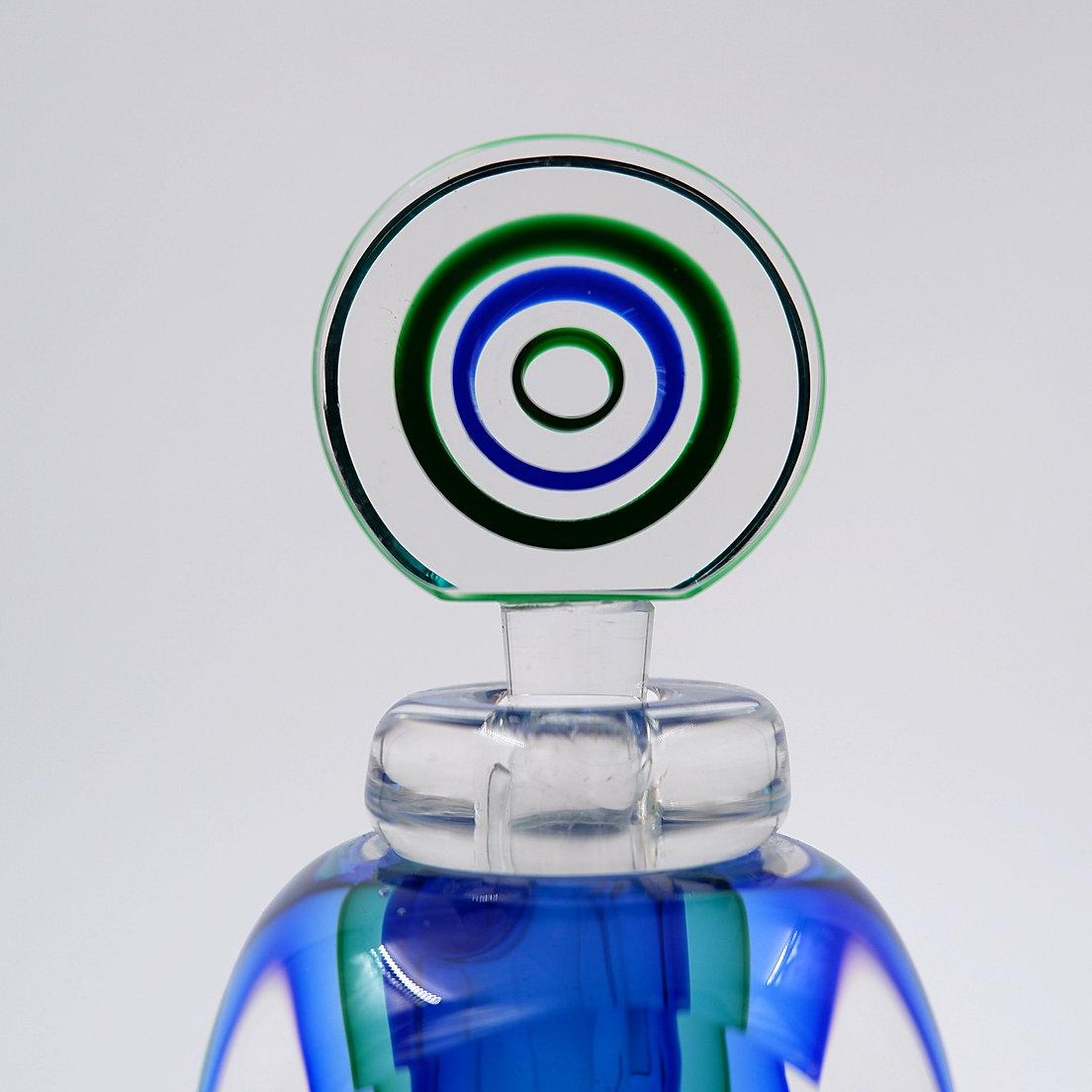 Bottiglia per profumo in vetro di Murano Glass Sommerso di Bucella Cristalli - attribuita a Luigi Onesto in vendita 7