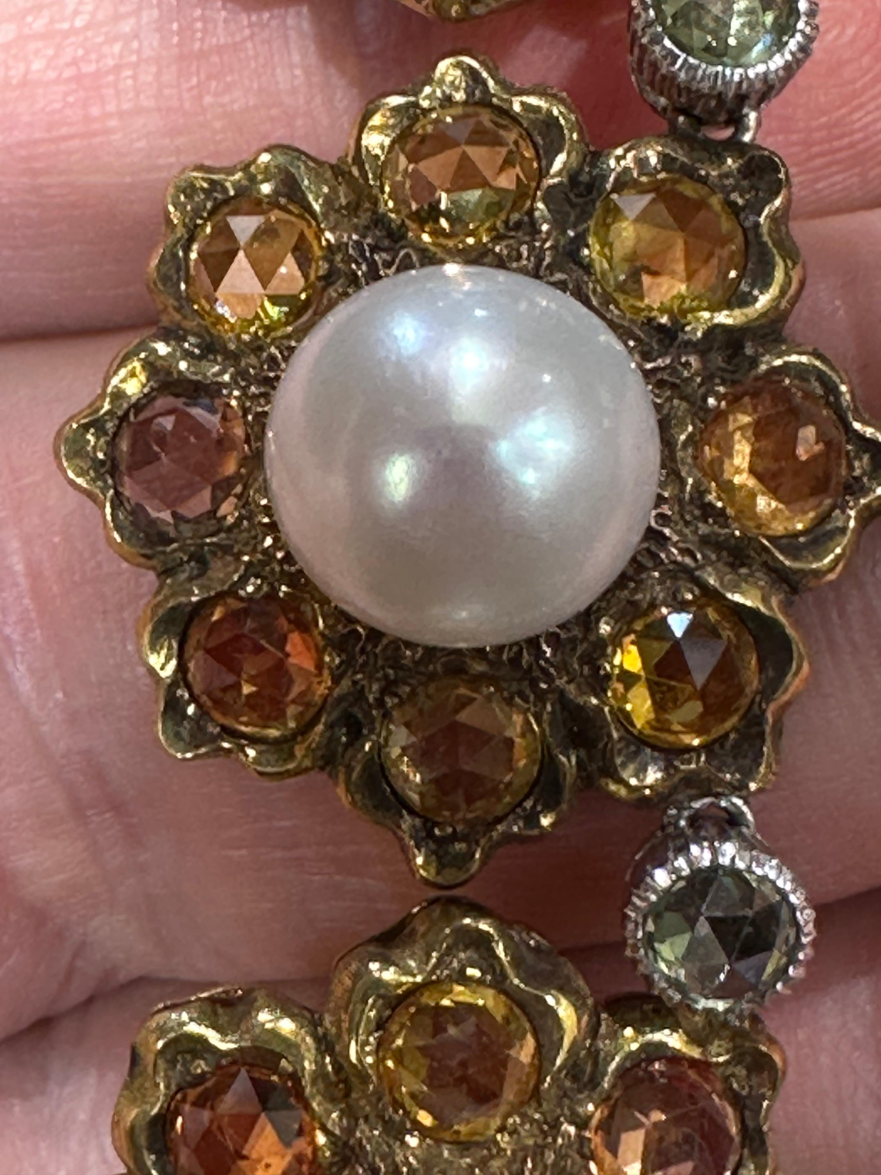 Bucellati 1980s pearl and yellow sapphire necklace In Excellent Condition In London, GB