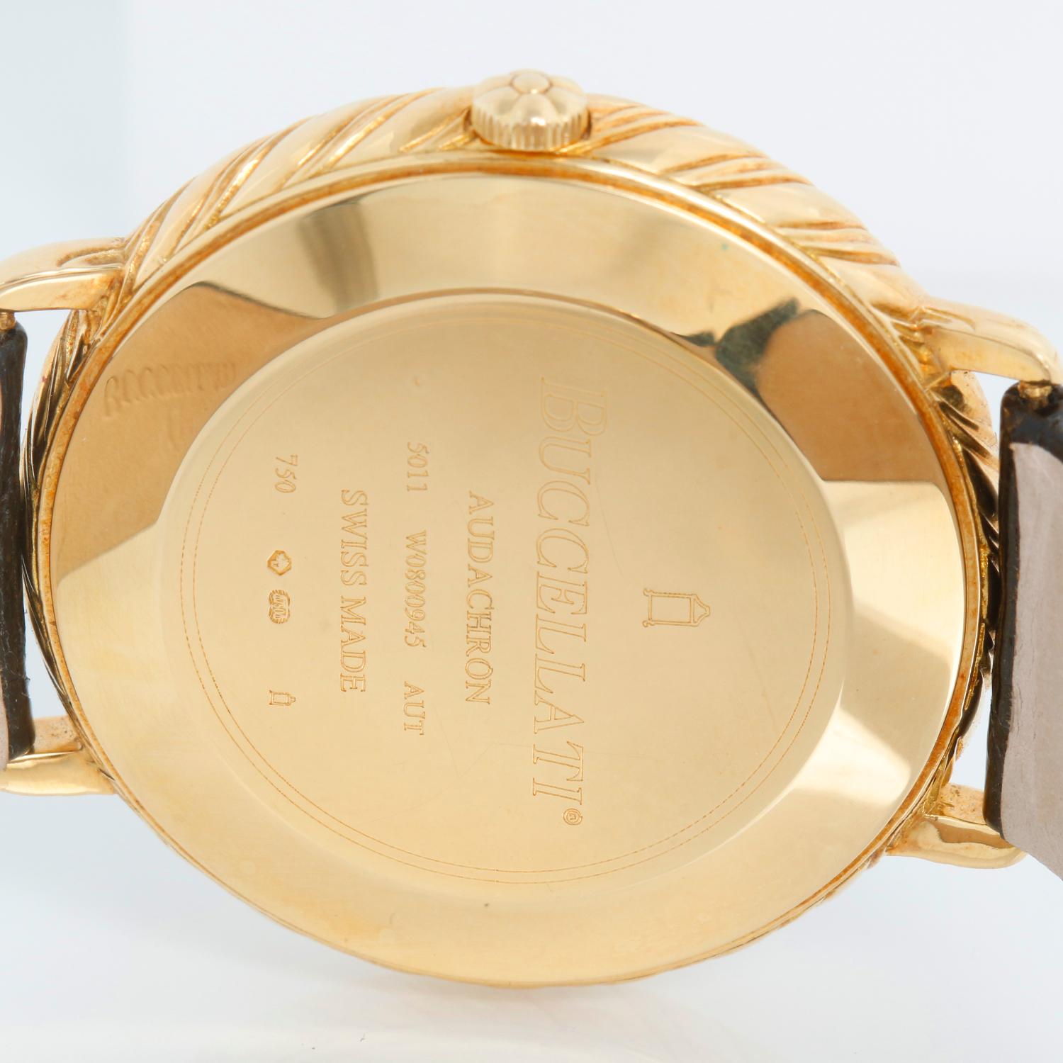 Bucelletti-Audachron  Perlmuttuhr aus 18K Gelbgold  Ref 5011 im Angebot 1