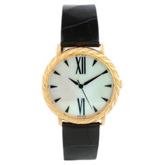 Bucelletti Audachron  Mother of Pearl 18K Yellow Gold Watch  Ref 5011