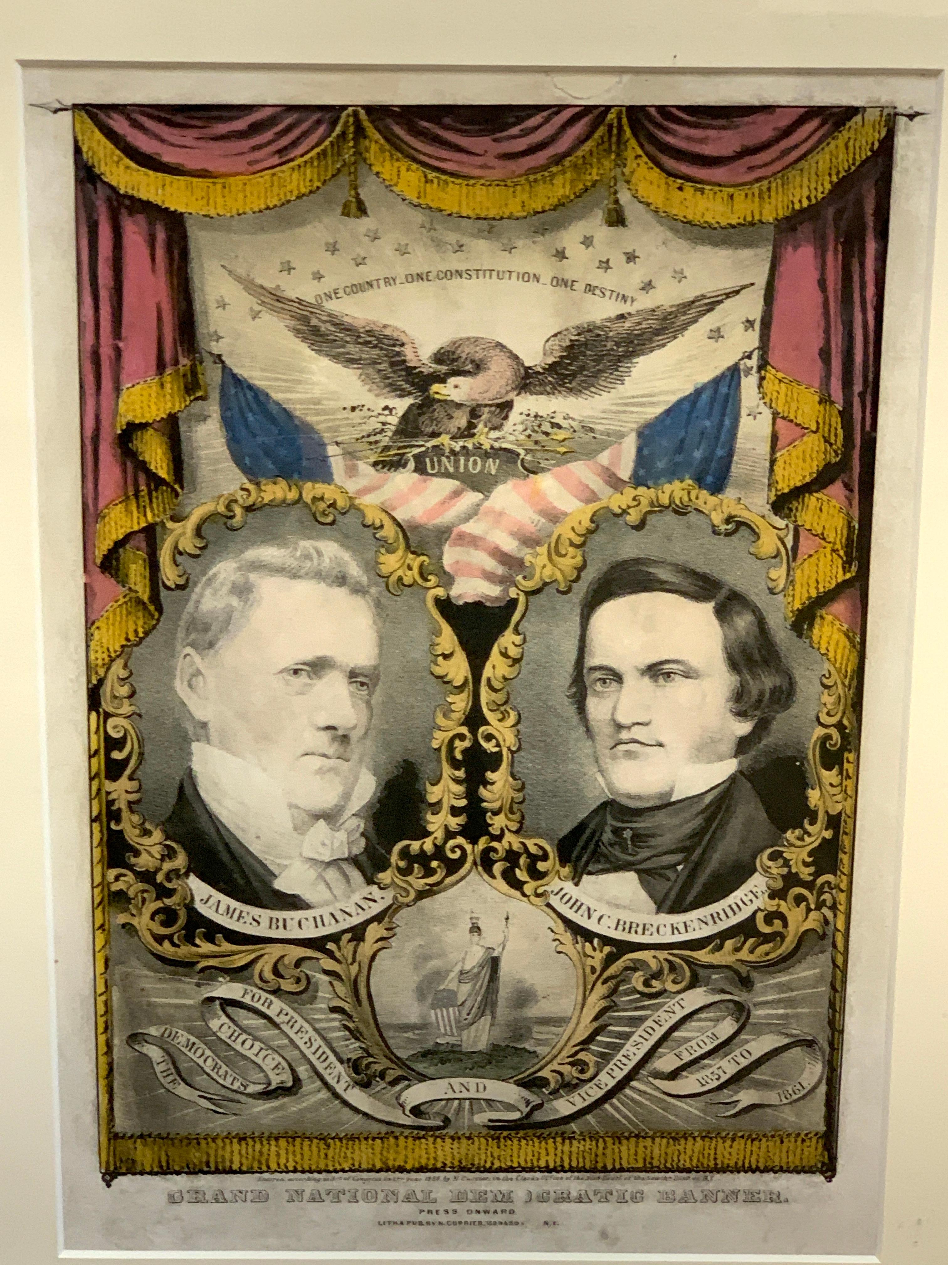 Buchanan and Breckenridge, 1856 Grand National Democratic Banner, by N ...