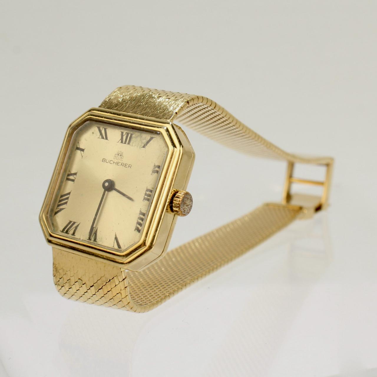 Bucherer: 18 Karat Gold-Armbanduhr (Moderne)