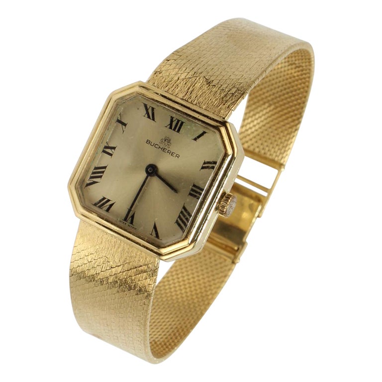 Reloj de pulsera Bucherer de oro de 18 quilates
